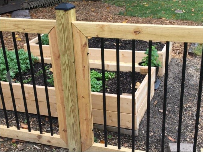 Black Nominal 4x4 Plastic Fence Post Caps with Nail Hole (3-5/8"x 3-5/8")