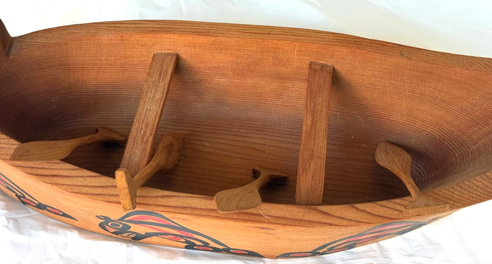 Northwest Coast Native Art Large Killerwhale Canoe Journey sculpture carving