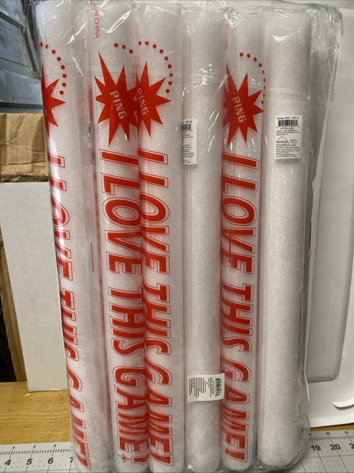 12 LED Light Up Foam Sticks 18” Concert Rally Glow Sticks Party Rave Wands