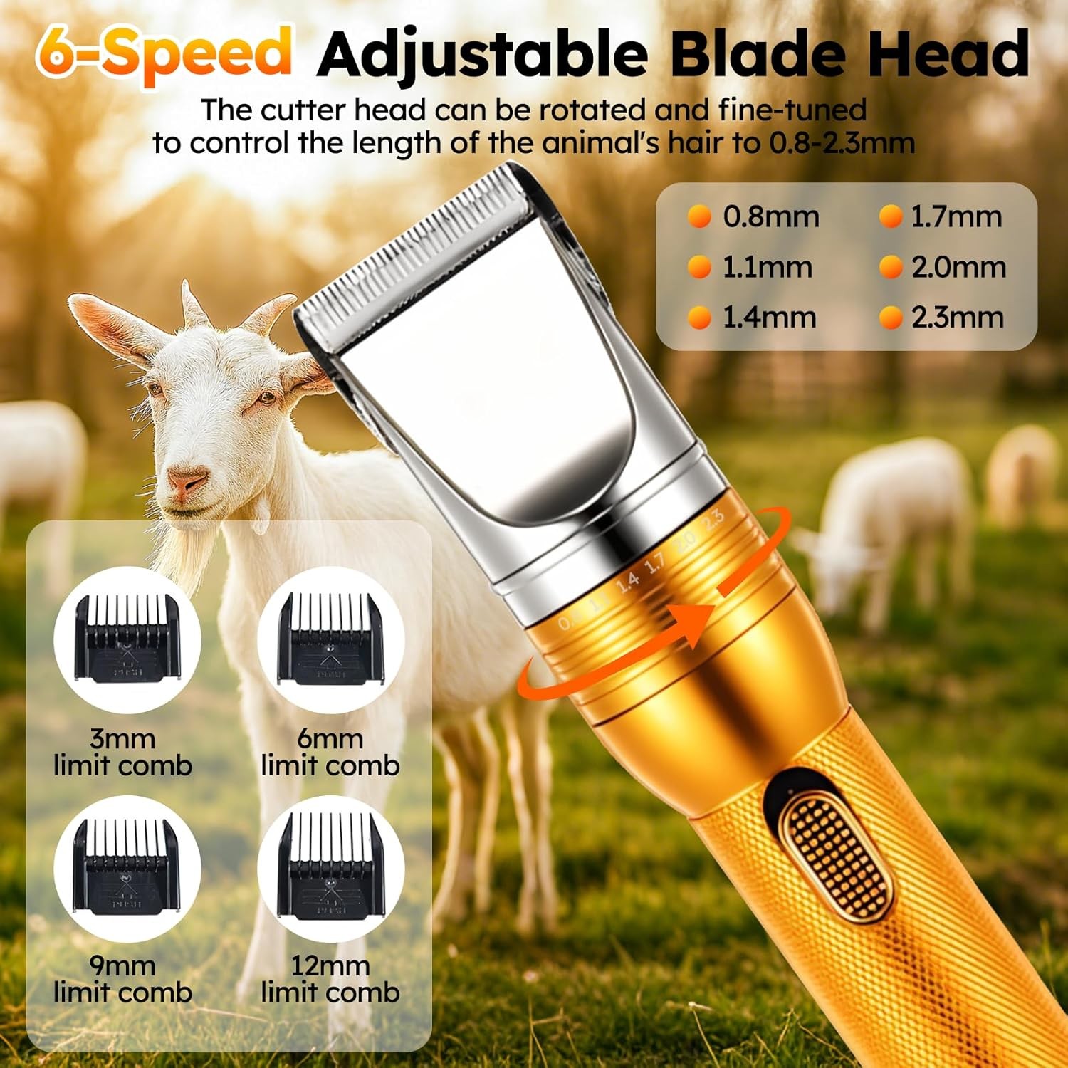 380W Electric Professional Dog Grooming Clippers Heavy-Duty Pet Hair Trimmers