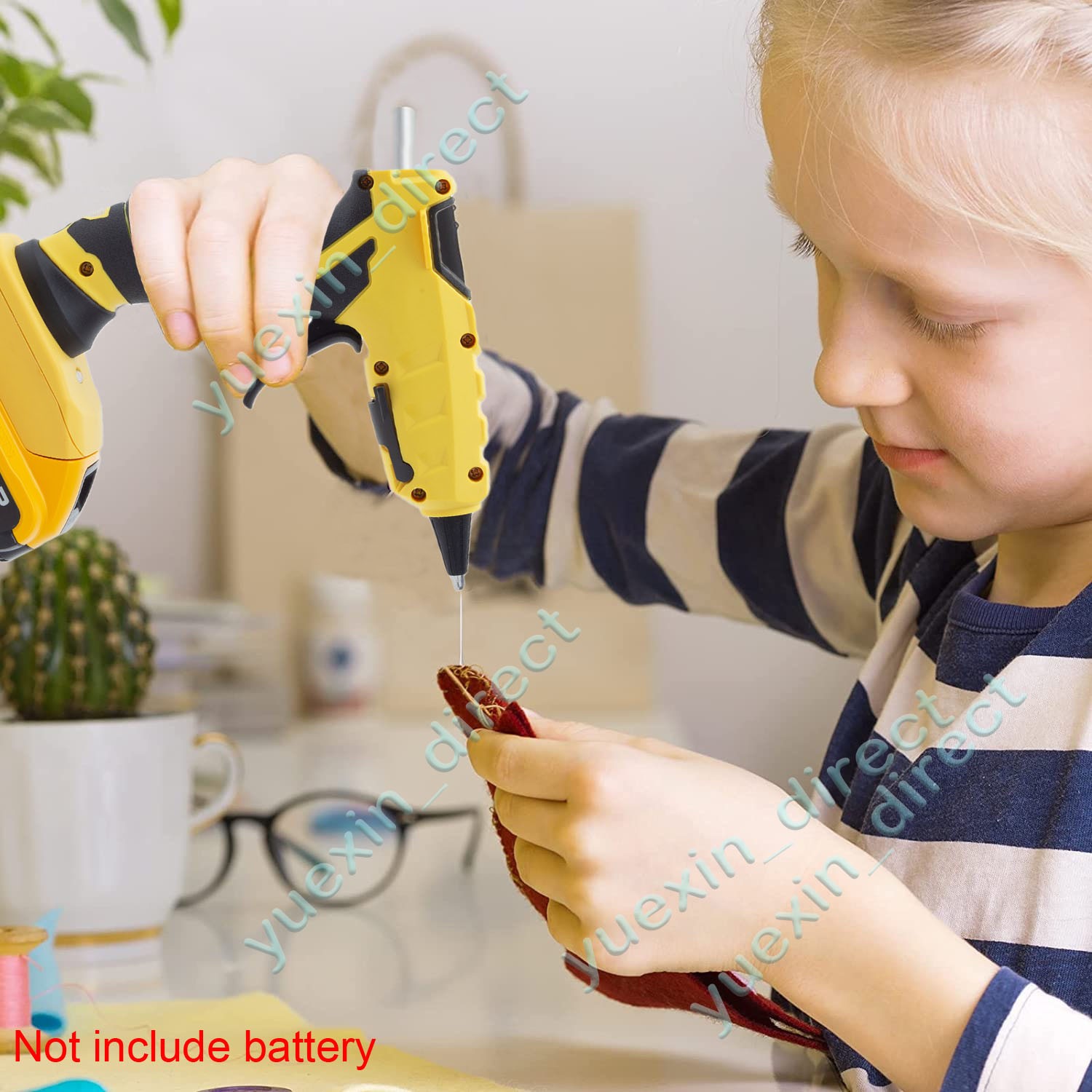 Cordless Hot Glue Gun Kit for DeWalt 18V/20V MAX Battery(Battery NOT Included)