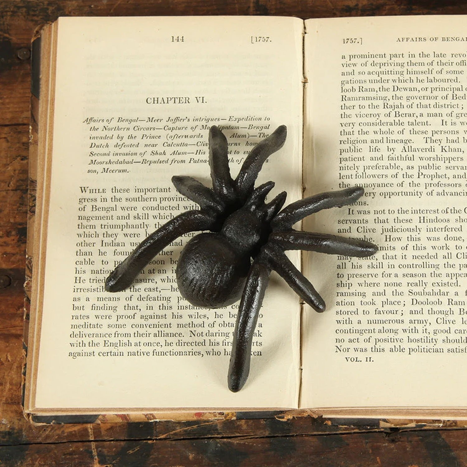Cast Iron Hanging Black Spider, Oddities Decor, 3.5 Inch
