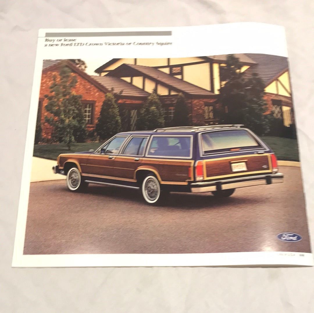 1987 Ford Crown Victoria sales brochure