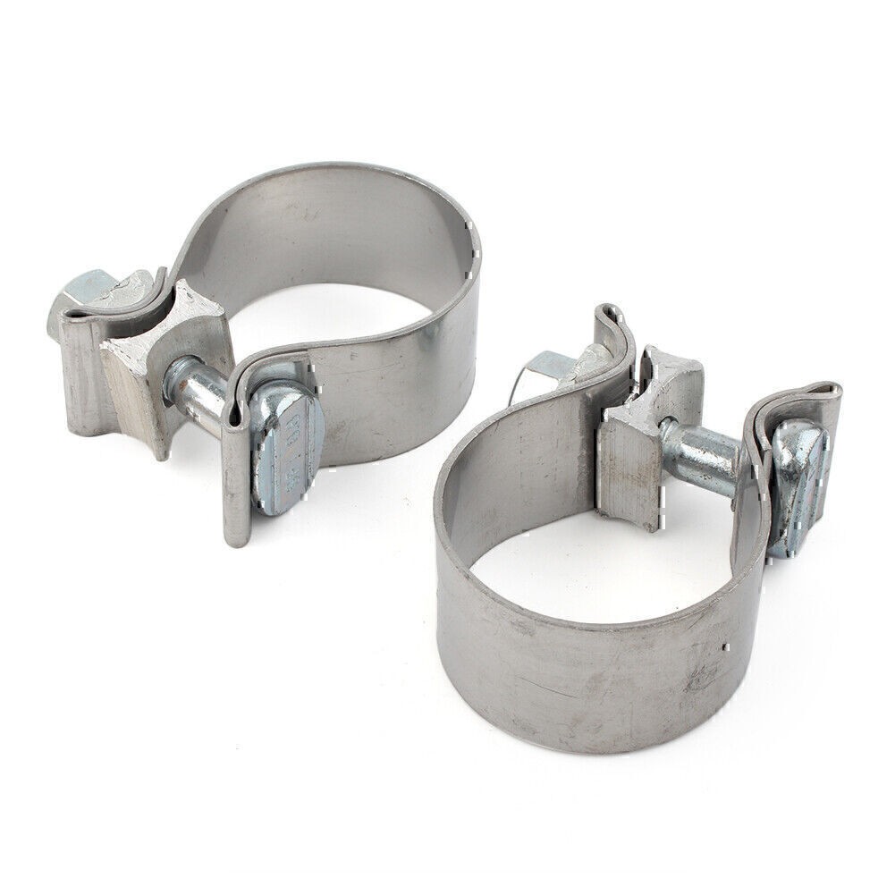 1.25" Wide Stainless Steel Muffler Clamps for Harley Electra Street Road