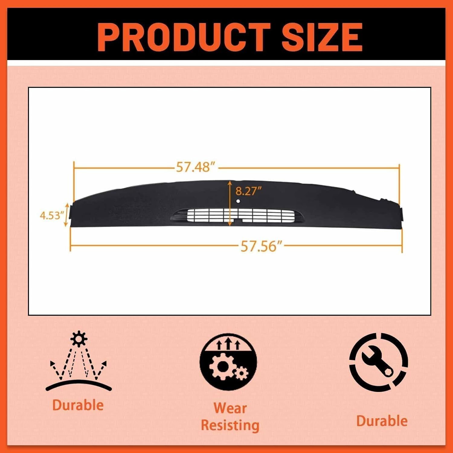 Molded Front Dash Compatible W/ 2007-2013 Cadillac Escalade Avalanche/Silverado