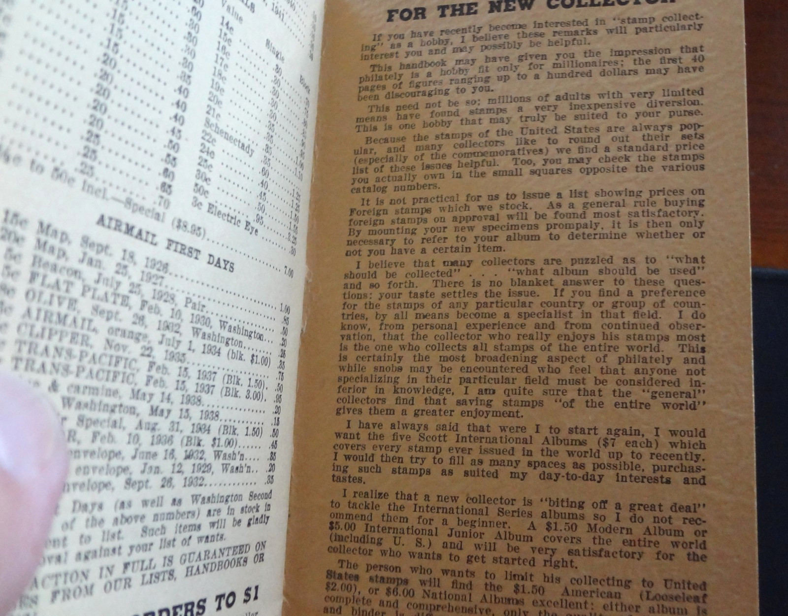 1944 Stamp Collectors HandBook Elmer R Long With Stamps 23rd Edition