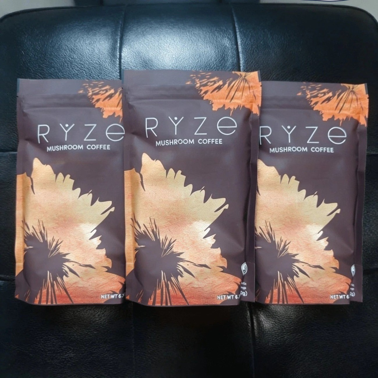 3-PCS  RYZE Mushroom Coffee | 6 Adaptogens, MCT Oil, Instant Coffee