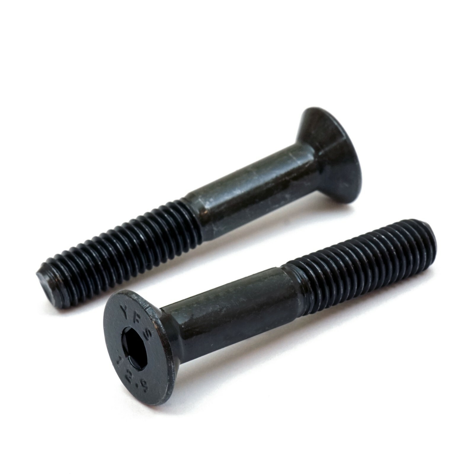 M3 Flat Head Socket Cap Screws, 12.9 Steel w/ Black Oxide DIN 7991, 0.50 Coarse