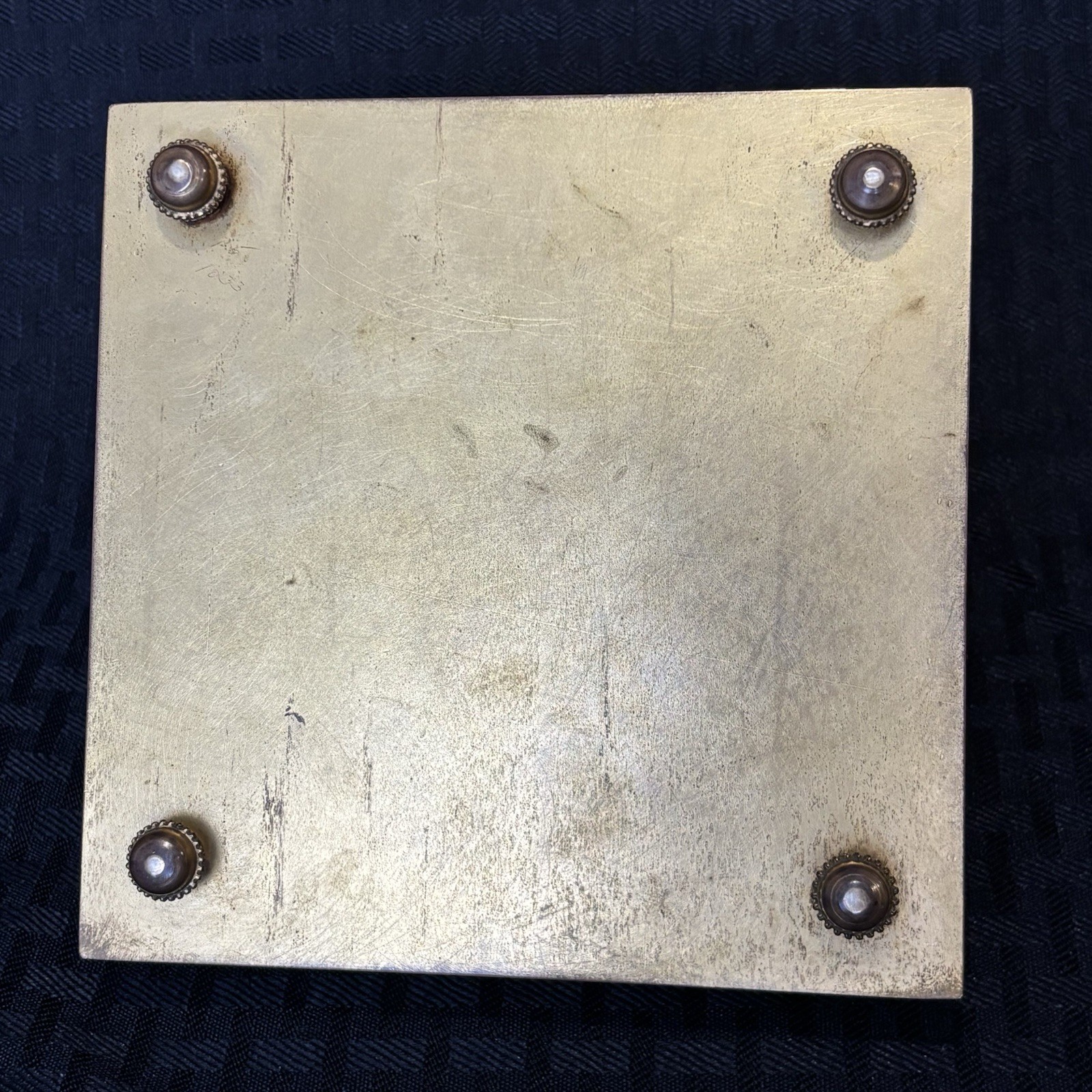 Antique French Rouge Marble Gilt Bronze Inkwell Empire Style