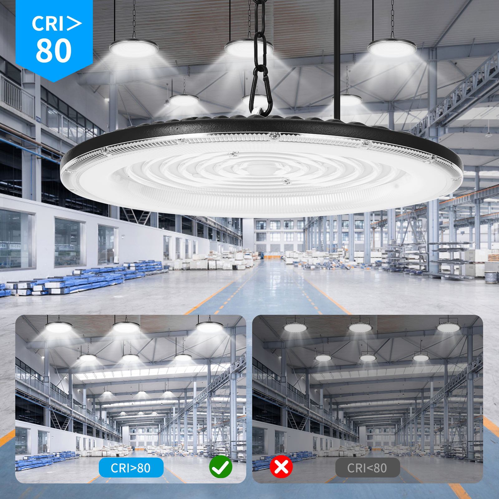 800W UFO LED High Bay Light Shop Lights Warehouse Commercial Lighting Lamp Watt