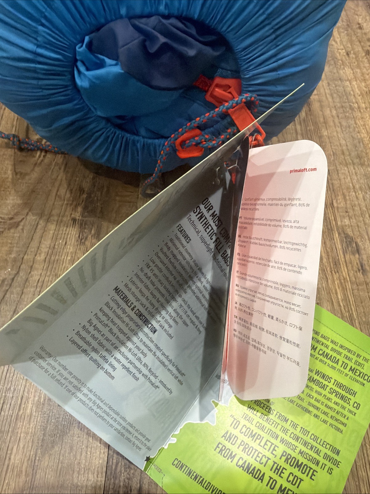 Big Agnes UL Dumont SL 1100 Primaloft Mummy Insulated HI-LOFT ULTRA Sleeping Bag