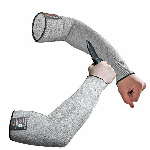 Evridwear Cut Resistant Sleeves with/without Thumb Hole for Work Preventing Stab
