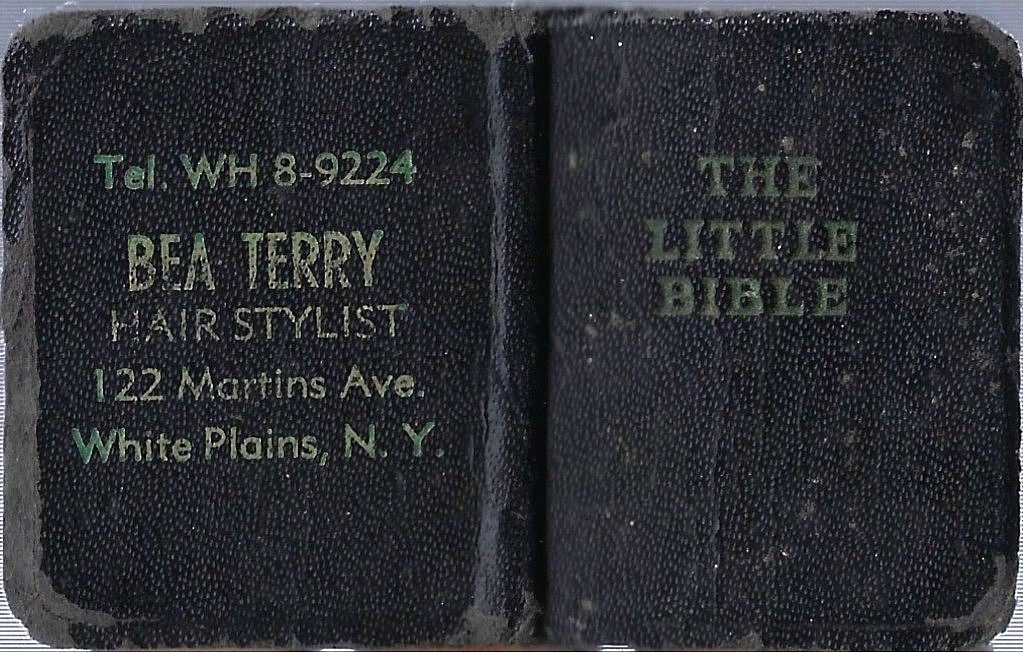 1950s~African American Beauty Salon Advertising~Miniature Bible~White Plains, NY
