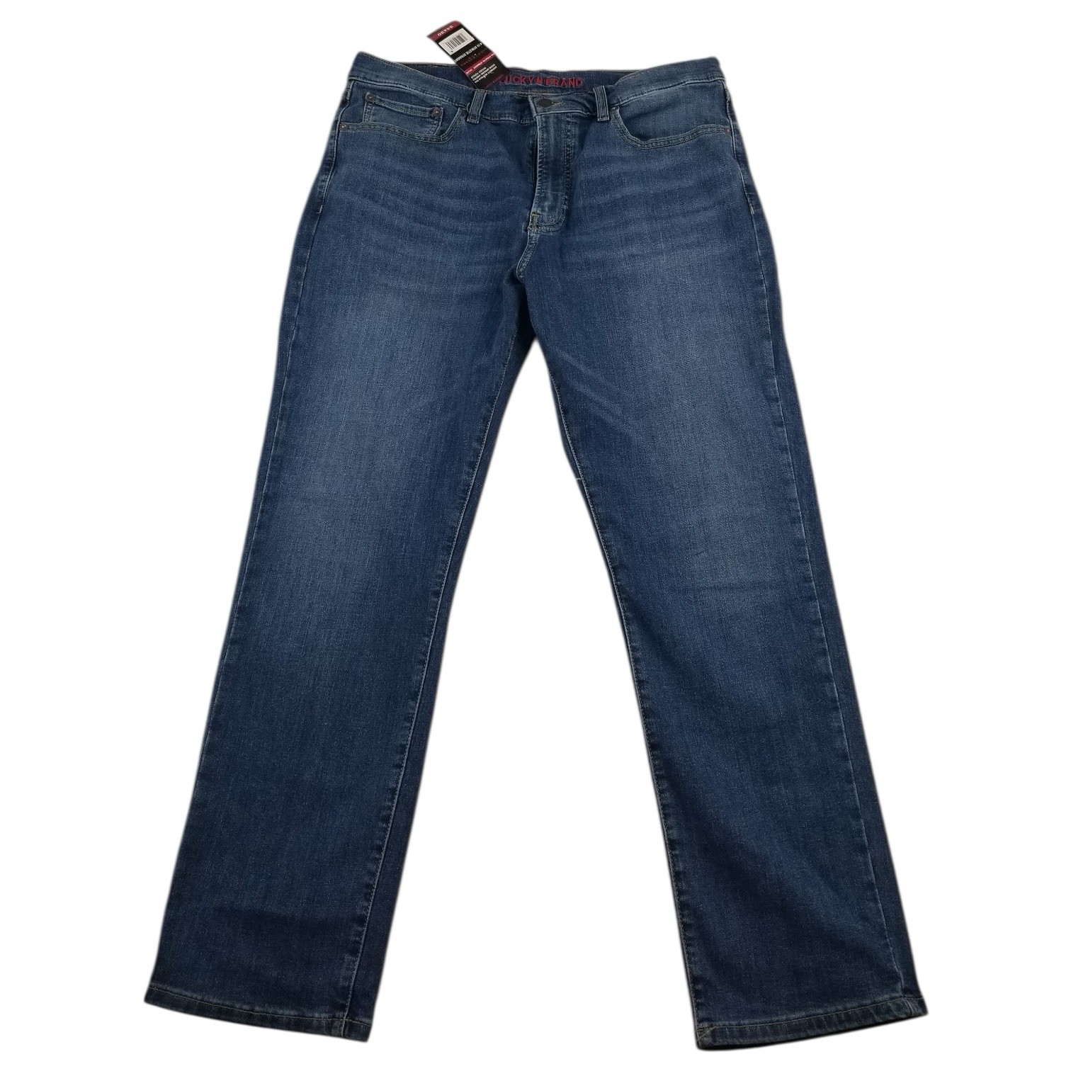 NEW Lucky Brand 410 Athletic Straight Jeans MENS Blue Medium Wash SIZE 34 x 30