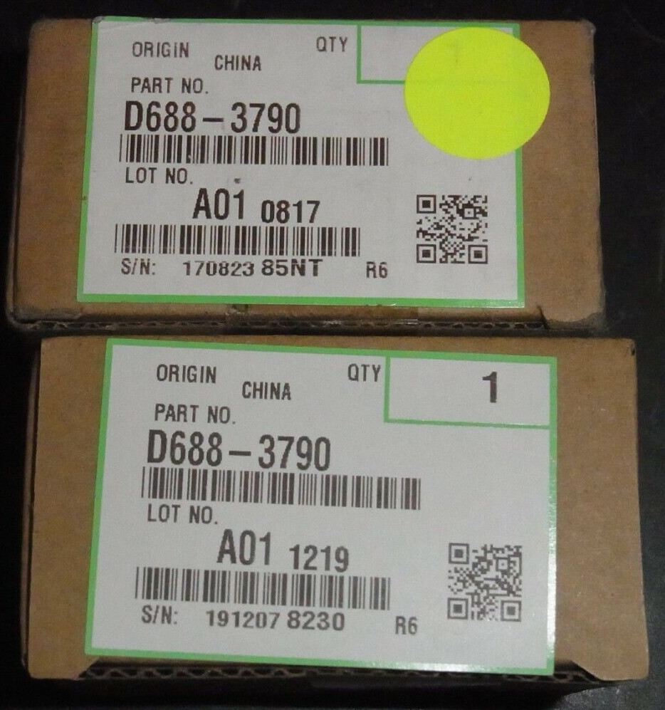 QTY2 Genuine Ricoh D688-3790 D6883790 Gathering Rollers / Finisher Stack Rollers