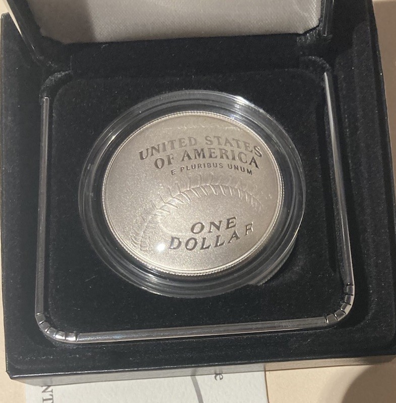 2014-P Baseball Hall of Fame Commemorative Proof Silver Dollar US Mint Box COA