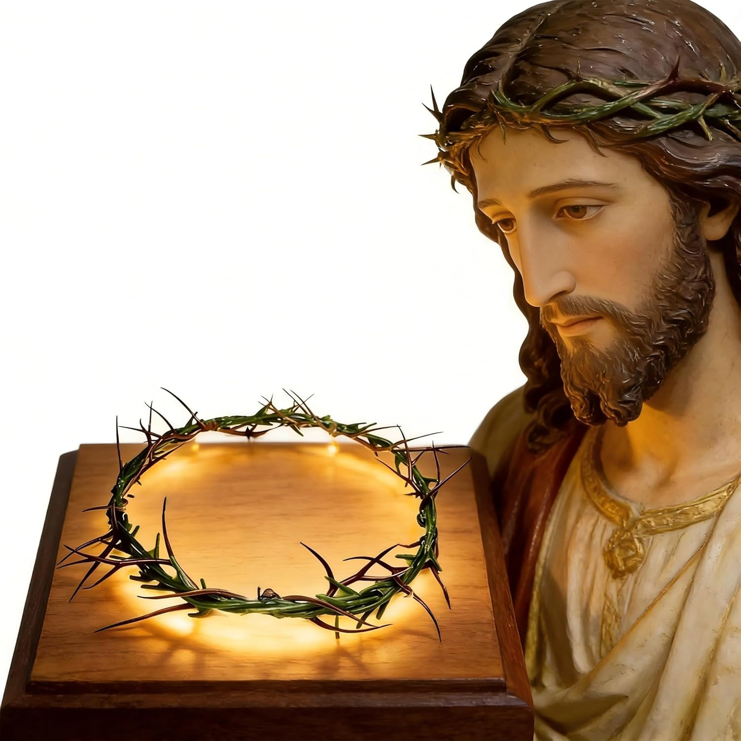 Wearable Crown of Thorns Life Size 8’’ Diameter, Decoration for Home and Church