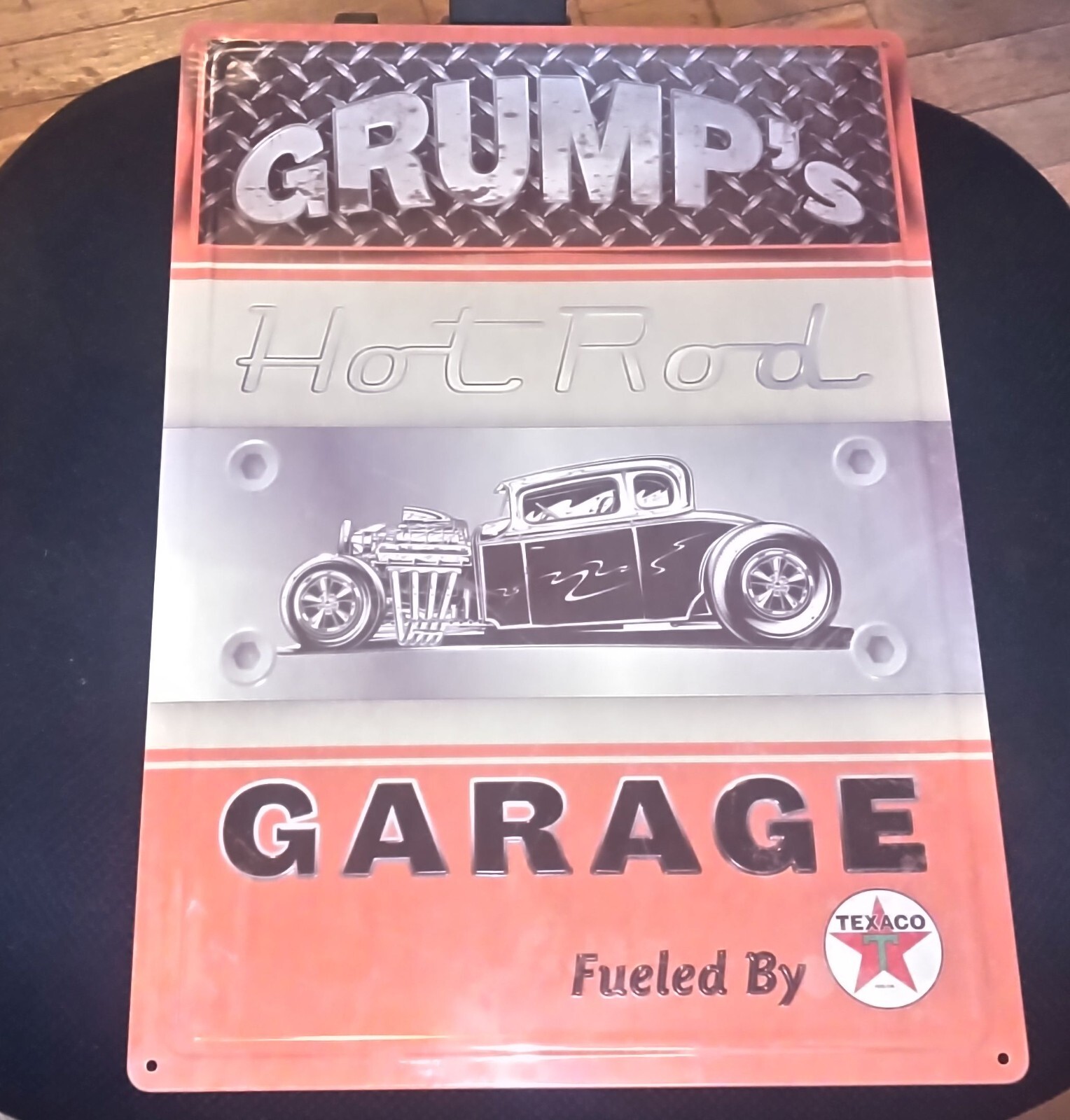Texaco Grump's Hot Rod Garage Metal Tin Sign 12 x 17