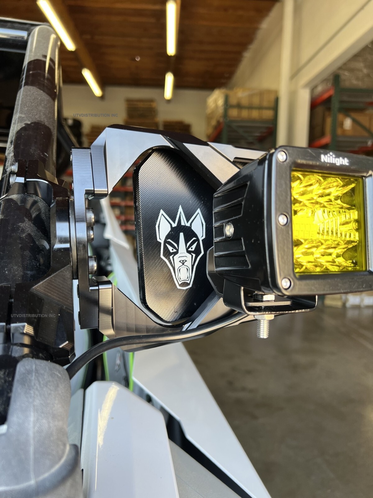 Chupacabra Offroad Cuero Race Mirrors + Amber LED Lights 1-7/8" OD Tube-Black