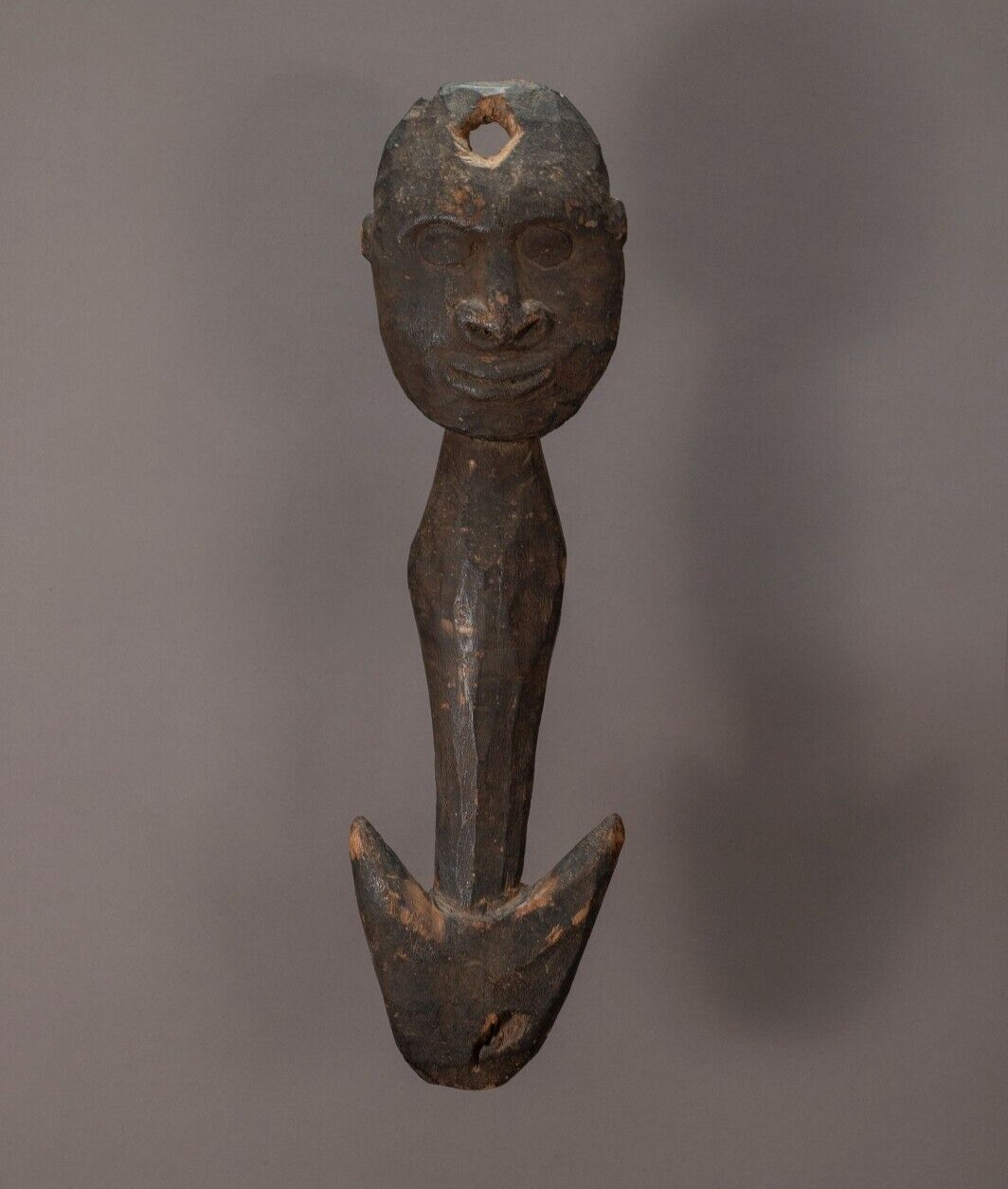 ANTIQUE OCEANIC POLYNESIAN PAPUA NEW GUINEA CARVED ITAMUL MIDDLE SEPIK FOOD HOOK