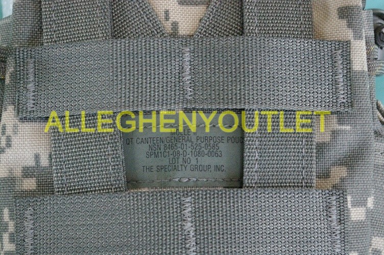 NEW MOLLE II, 1 QT CANTEEN / GENERAL PURPOSE POUCH [ACU] - AUTHENTIC USGI