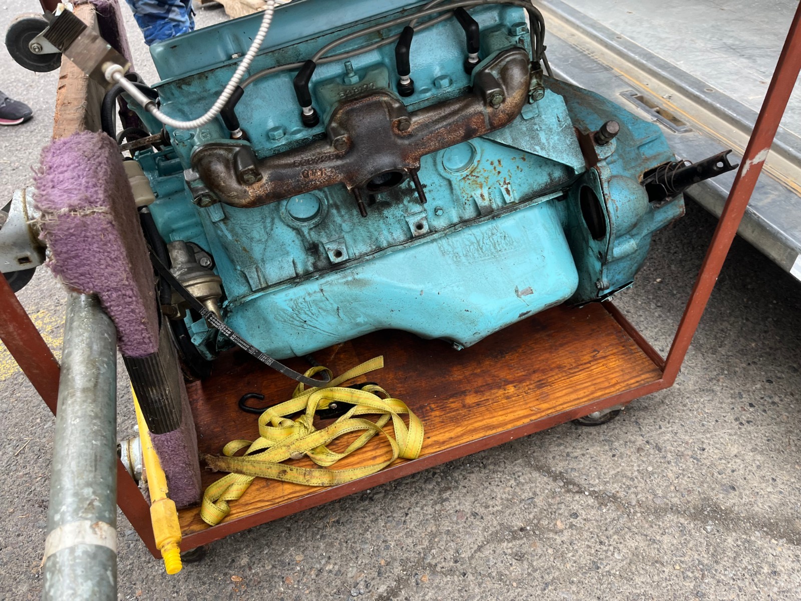 1957 1958 Oldsmobile J-2 Rocket 371 V8 Engine - Factory Tri-Power - TURNS OVER