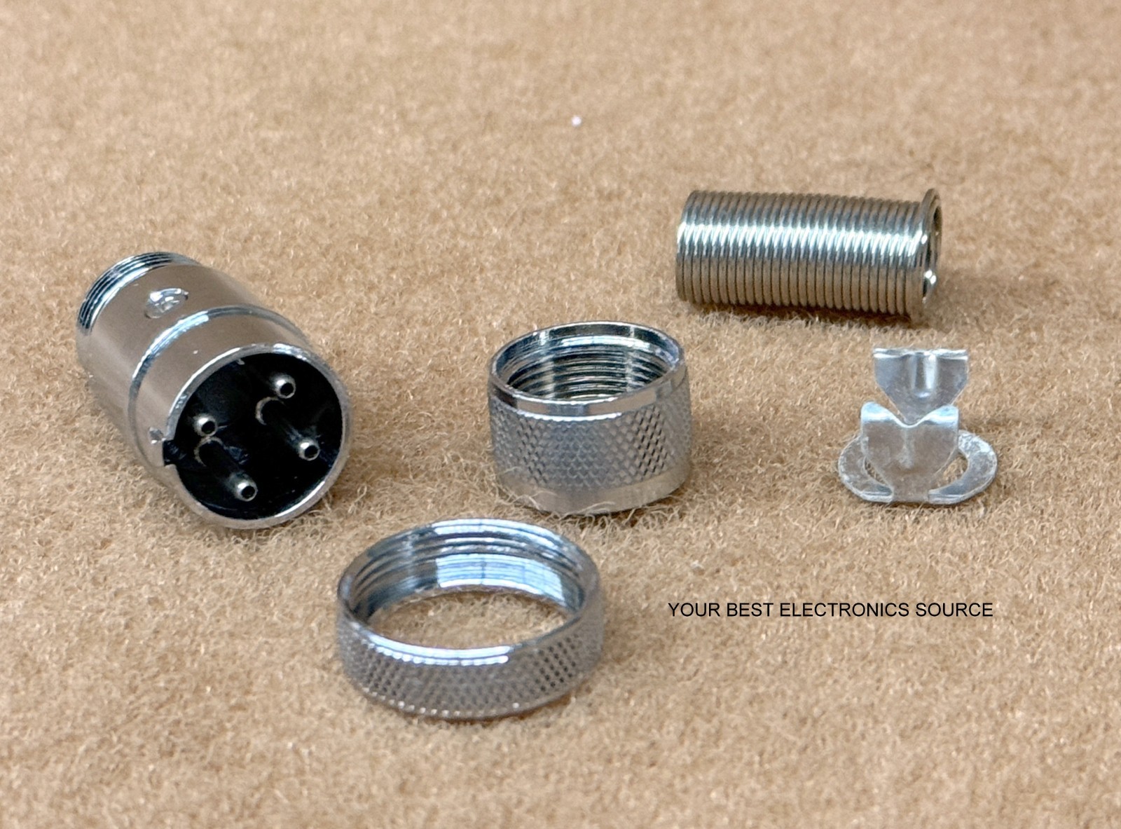 Wire-Pro #50738 (Equal to 91-MC4M) Vintage-Style 4-Pin Male Microphone Connector