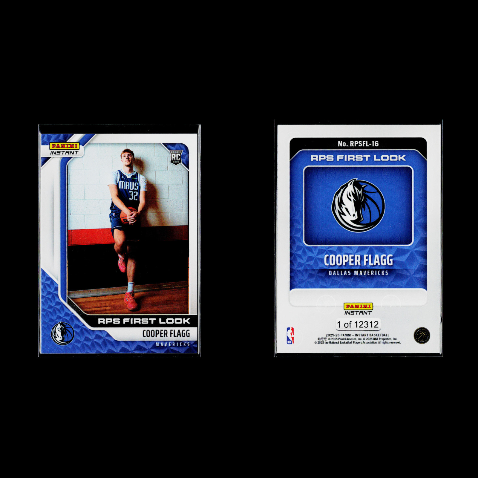 4x) 2025 Panini Instant NBA Draft RPS First Look ALL ROOKIE LOT #'d Cooper Flagg