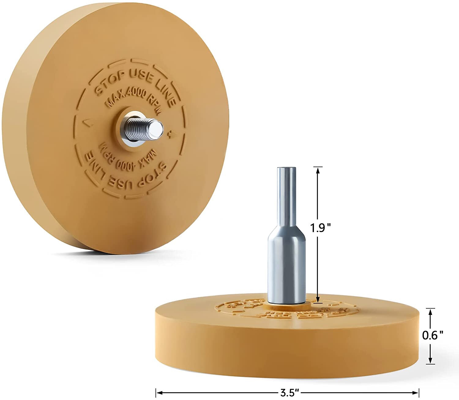 Decal Rubber Eraser Wheel Adhesive Pinstripe Sticker Remover with Drill Adapter