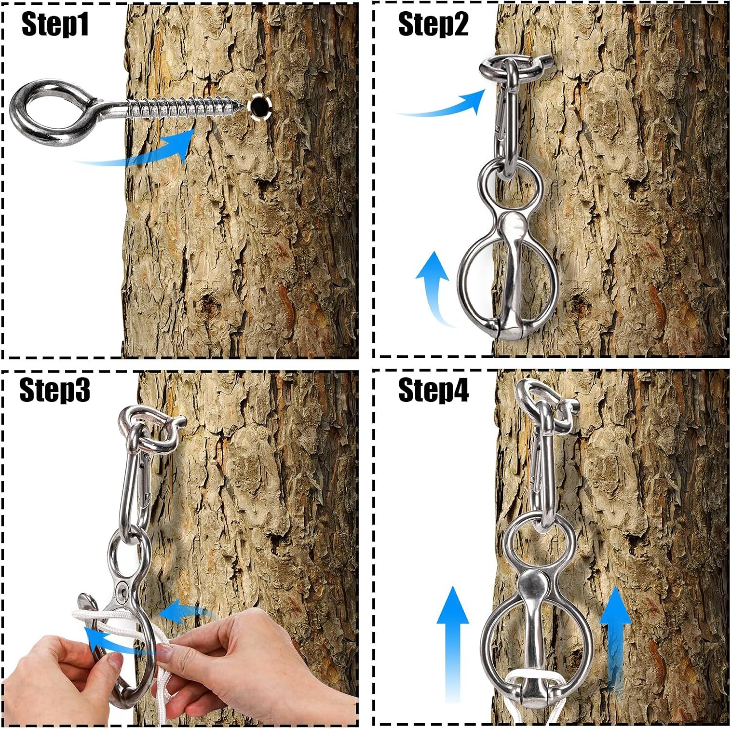 3 Pack Horse Tie Ring Tie Ring for Horses 304 Stainless Steel Horse Training Way