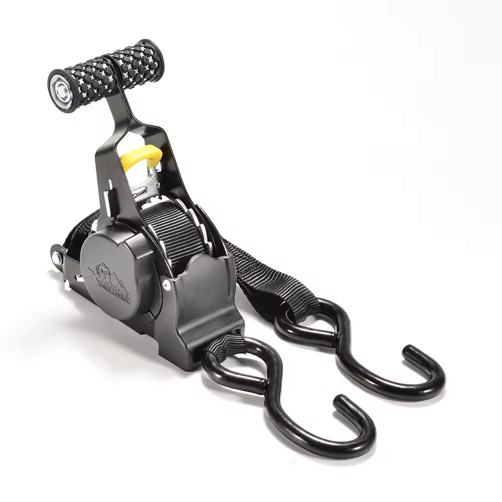 🔥 2-Pack 10FT Retractable Ratchet Tie-Down Straps | 1500LBS Heavy-Duty | S-Hook