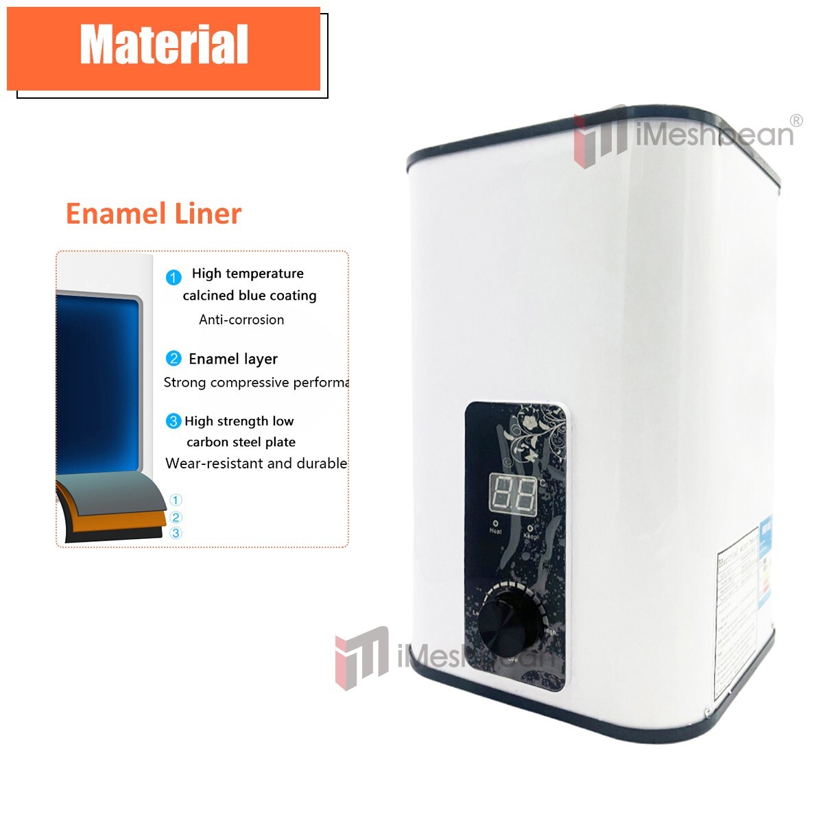 110V Mini Hot 10L Electric Tank Water Heater Kitchen Bathroom Home 95°F-167°F US