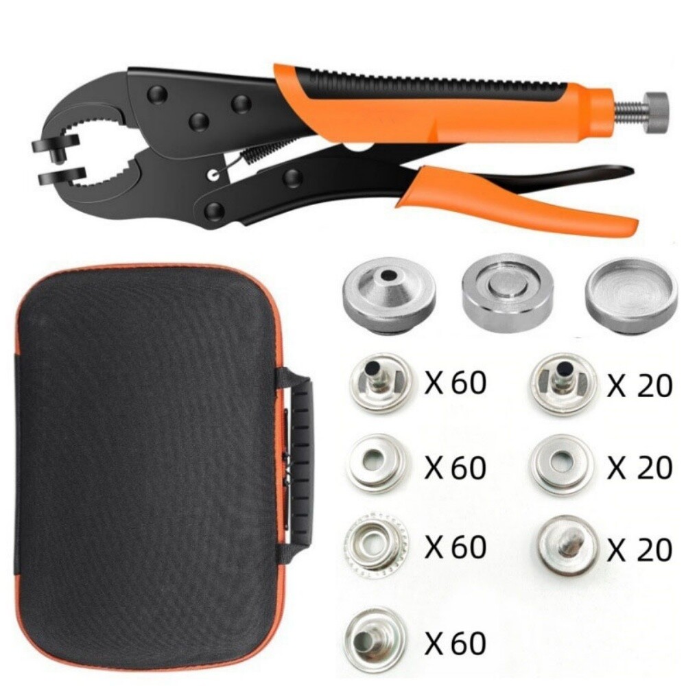 Professional Heavy Duty Snap Fastener Tool Kit 80 Sets for Boat Cover Canvas