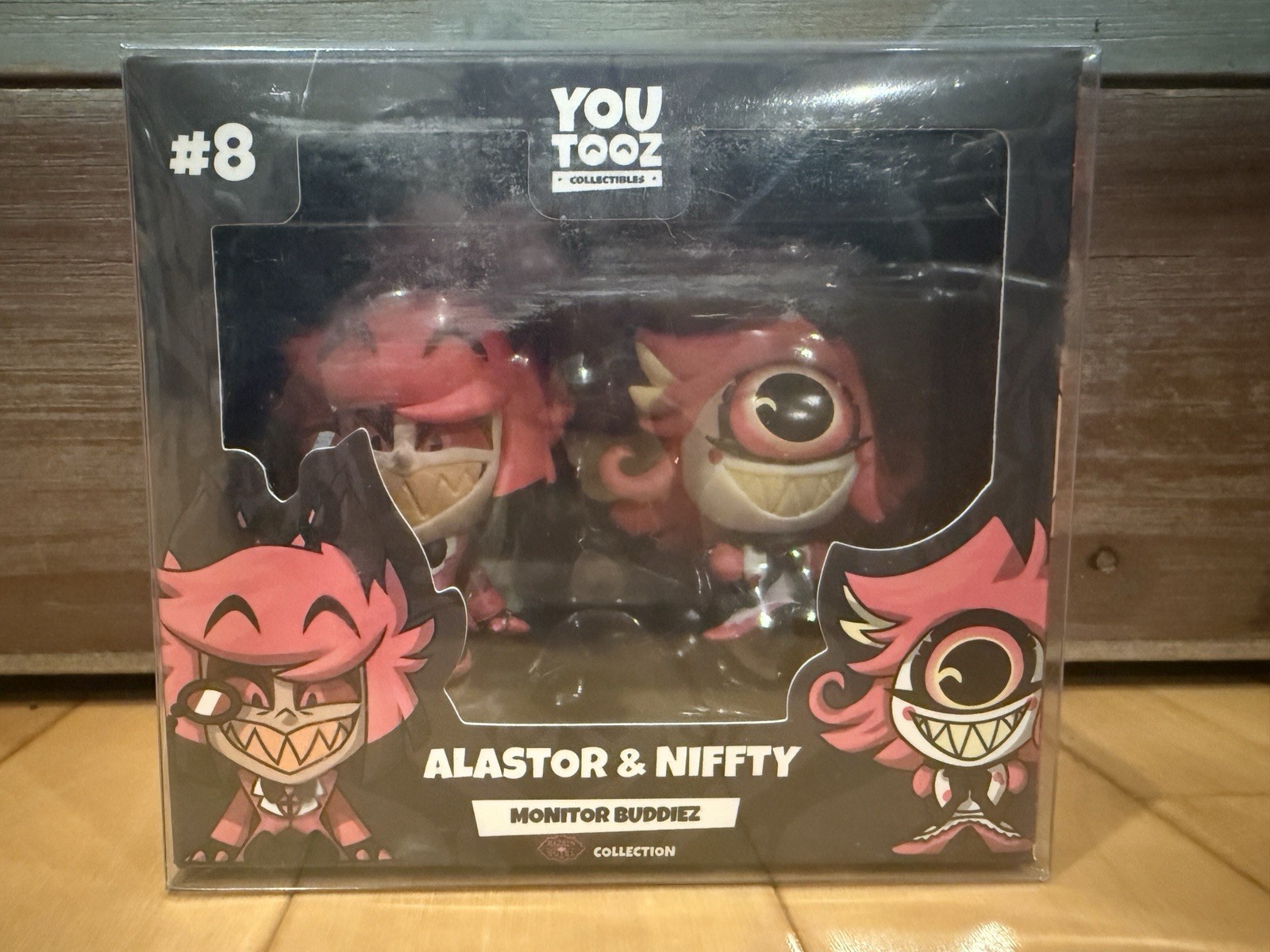 New YouTooz Hazbin Hotel Monitor Buddies Alastor & Niffty Mini Vinyl Figure Set
