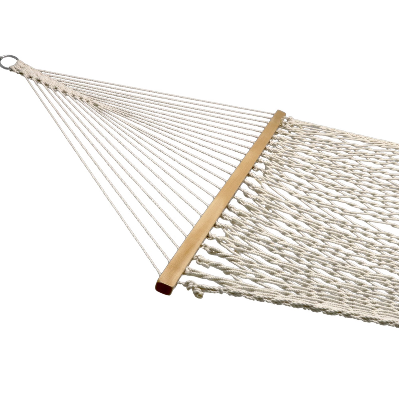 2-Person Cotton Rope Hammock with Spreader Bars - Natural by Sunnydaze