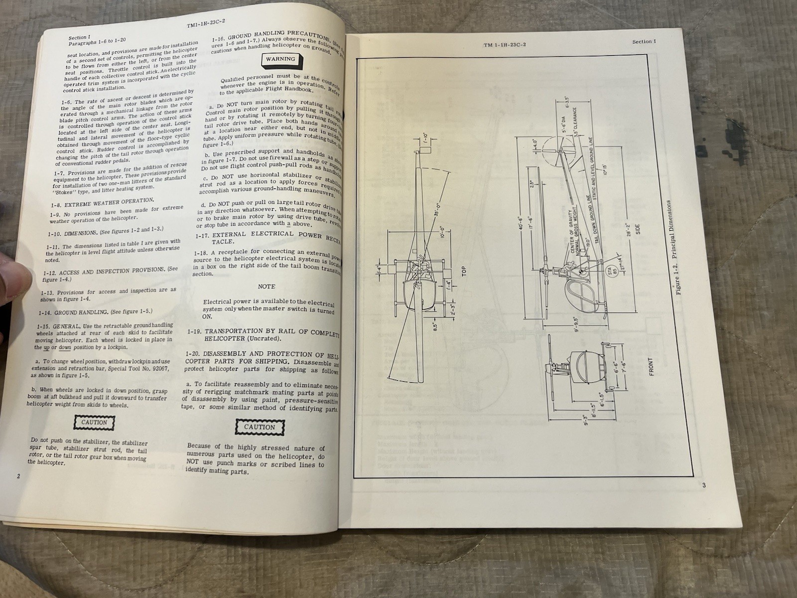 Hiller H-23C Raven Helicopter Maintenance Instruction Manual - Jan 1961