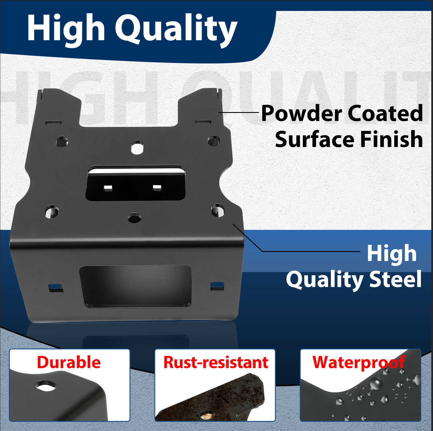 New Winch Mount For Polaris Sportsman 400 450 500 550 570 800 850 1000 2011-2024