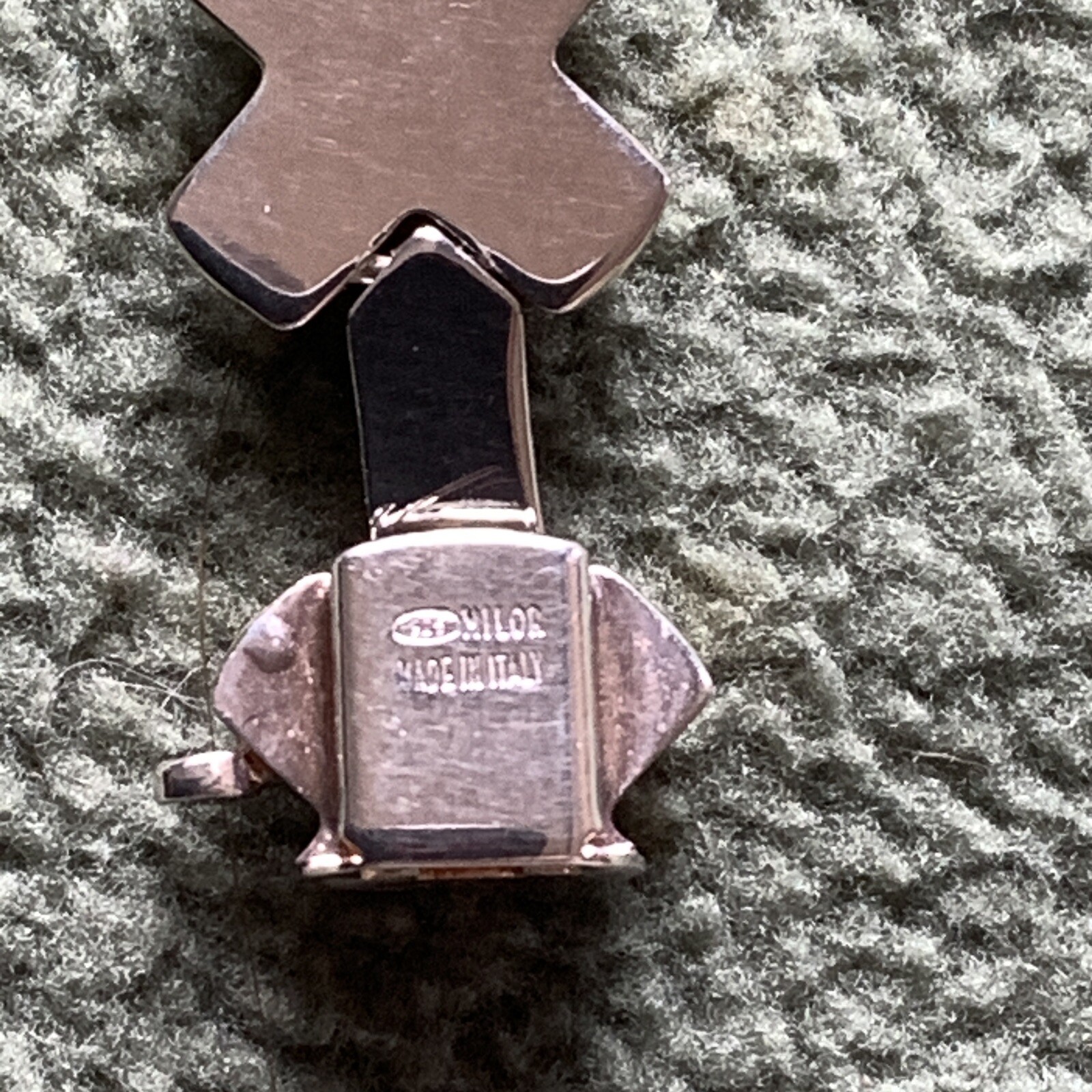 Bracelet Milor Sterling Silver Gold Wash X Made Italy love Hugs Kisses Vintage