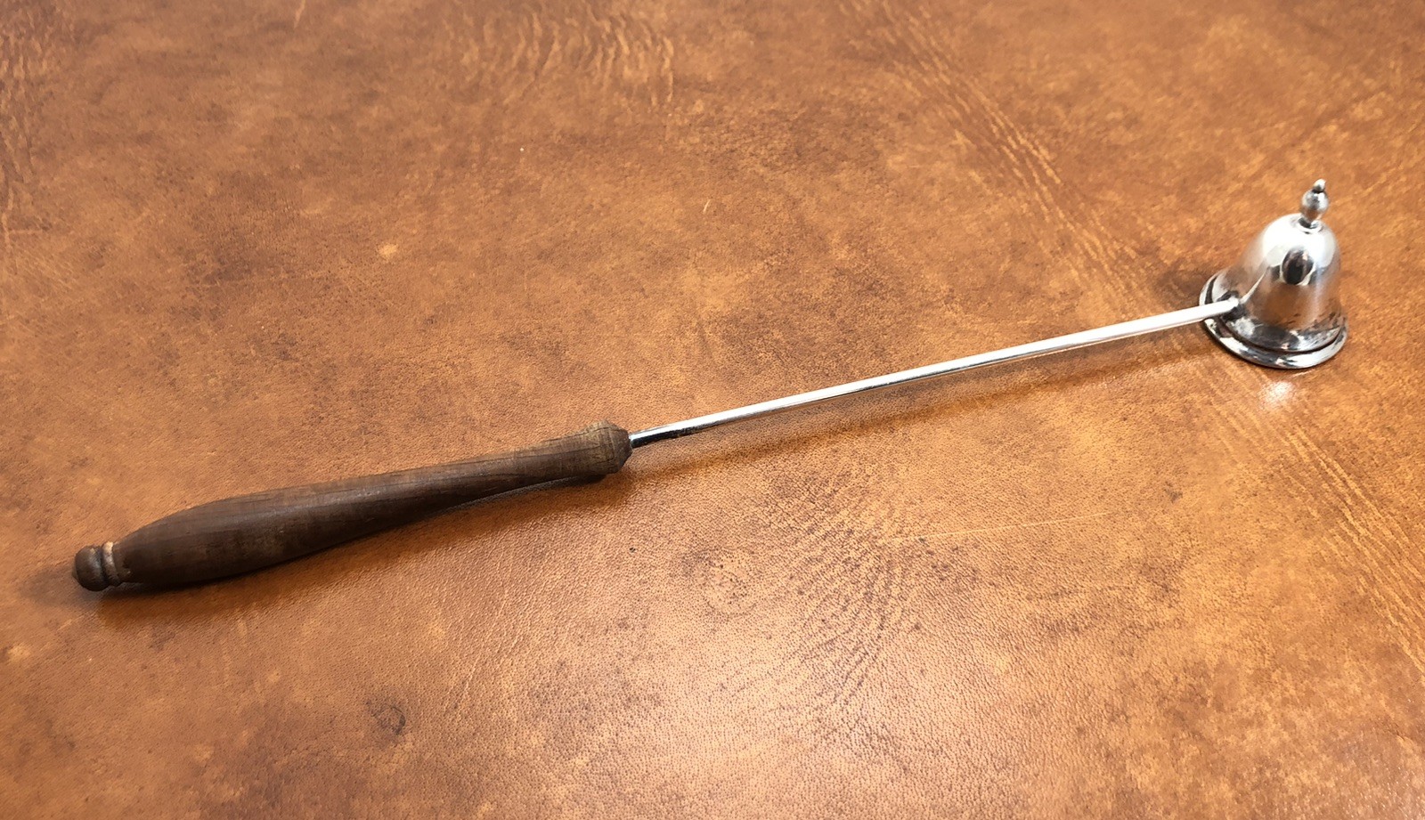 Vintage S. Kirk & Son Sterling Silver Candle Snuffer With Wood Handle 10”