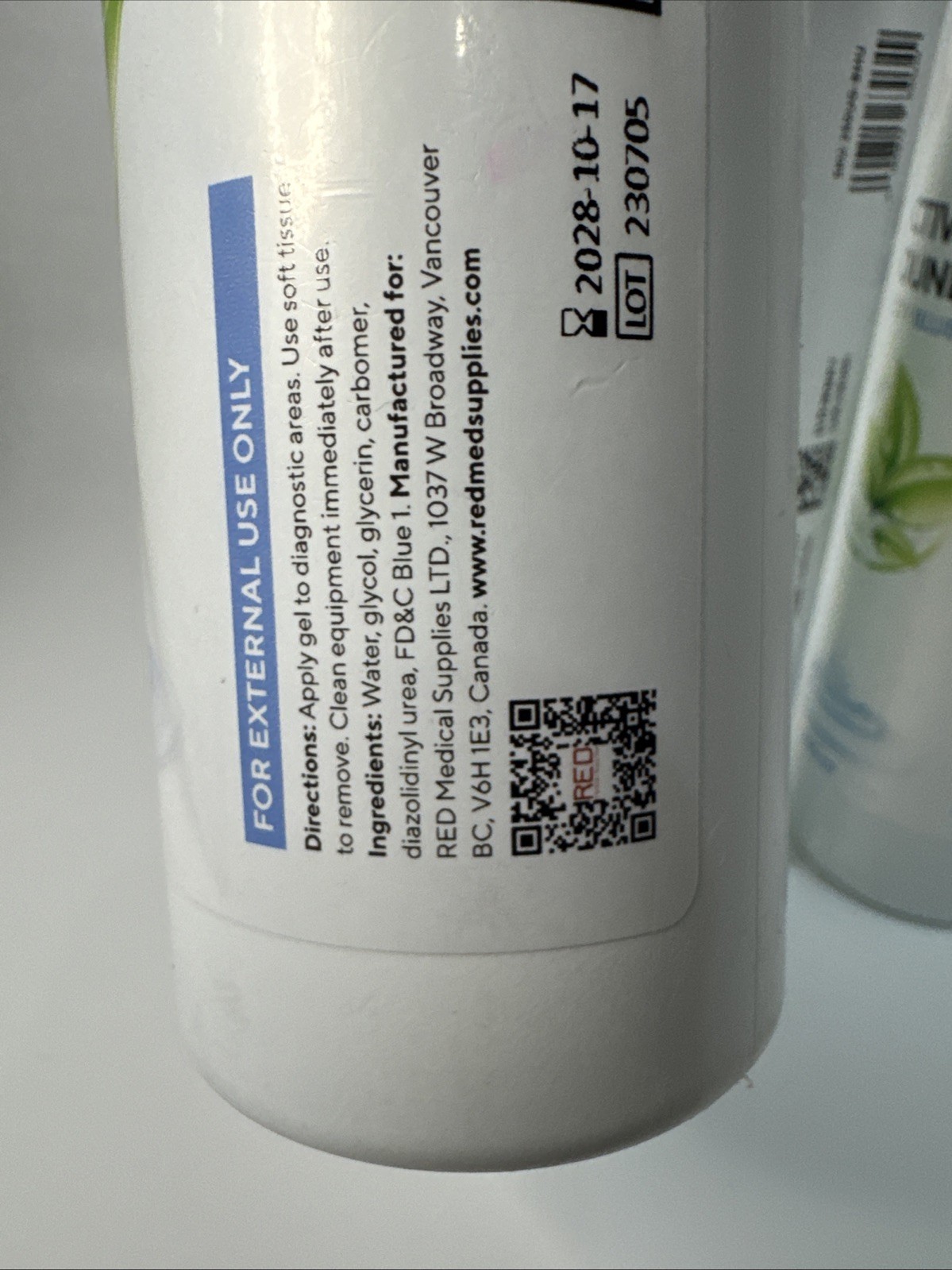 3x- RED Conductive Ultrasound Gel 2-Pack Medium Viscosity Clear 250ml Made USA