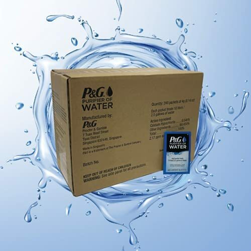 P & G Purifier of Water Portable Water Purifier Packets (Box of 240 Packets)