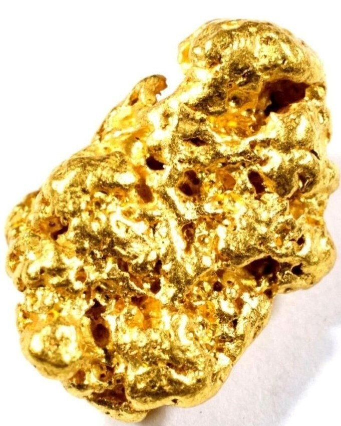 PURE GOLD NUGGET ALASKAN YUKON BC NATURAL SMALL ROCK GENUINE RAW FINE 22k .5g