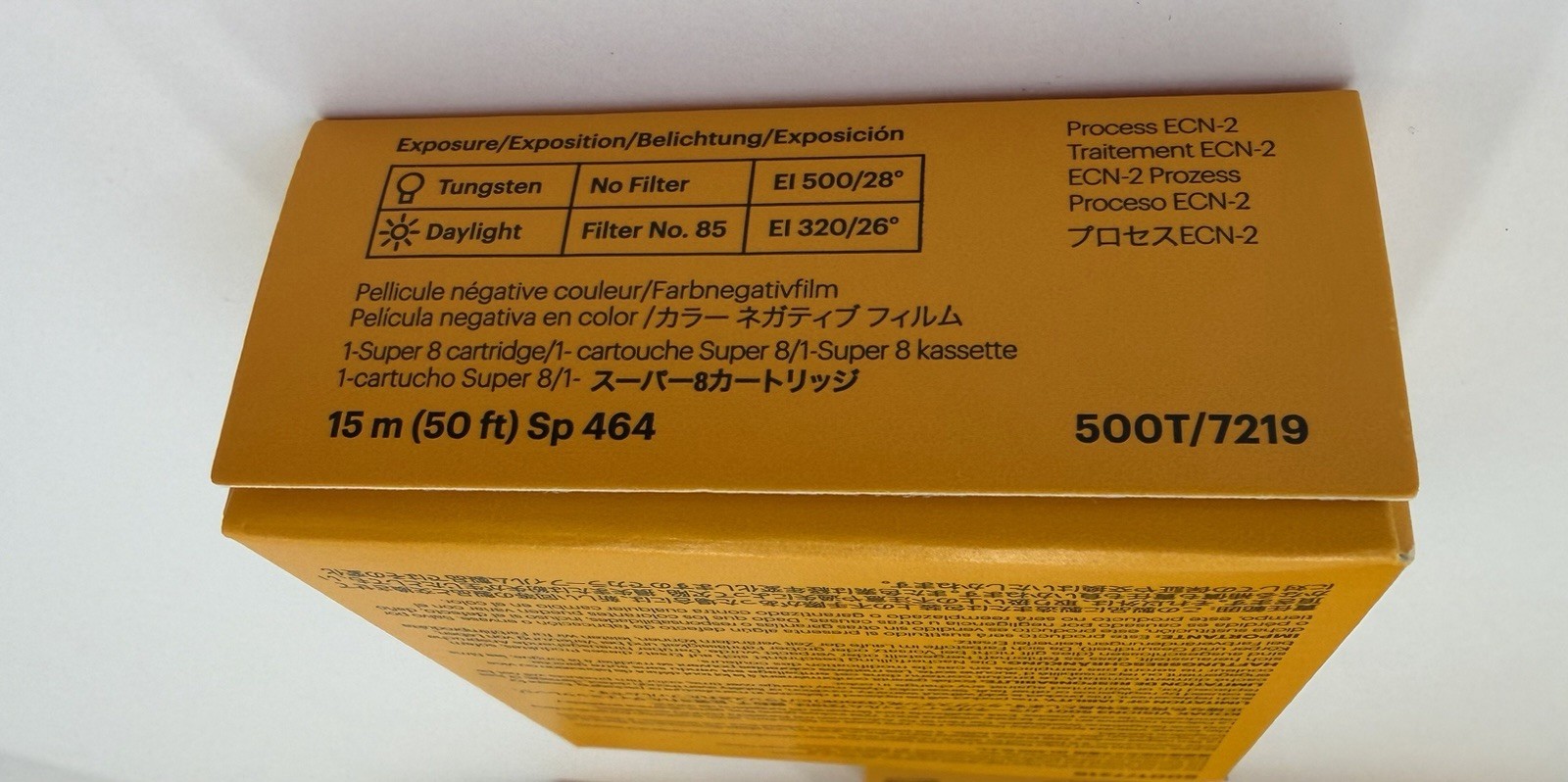 Kodak Vision 3 500T 7219 Super-8 Color Negative Film CAT 8955346 - Has Rem Jet