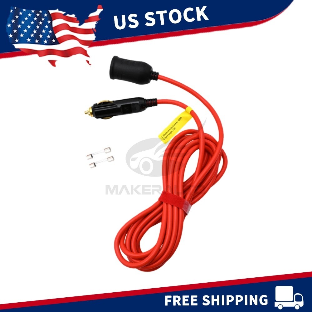 12ft 12V Car Cigarette Lighter Socket Extension Cable Cord Adapter NEW