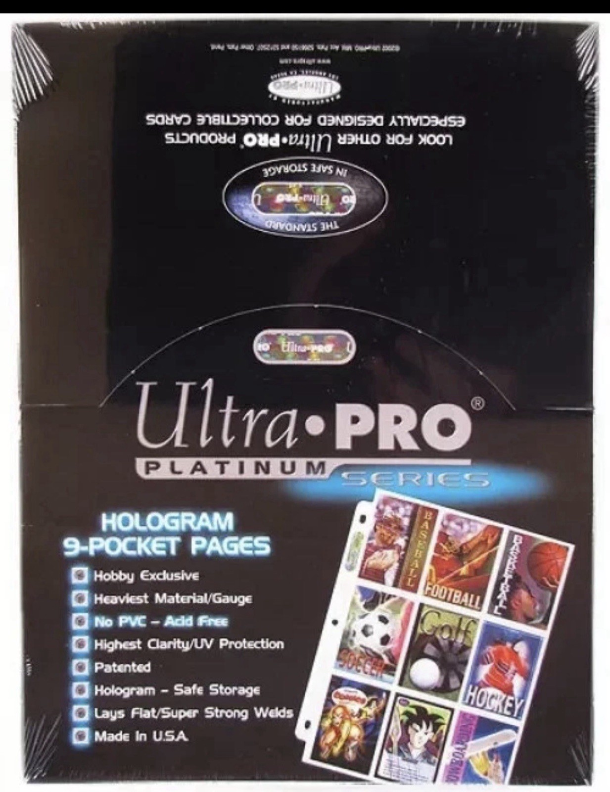 100 ULTRA PRO PLATINUM 9-POCKET PAGES SEALED NEW BOX 81320