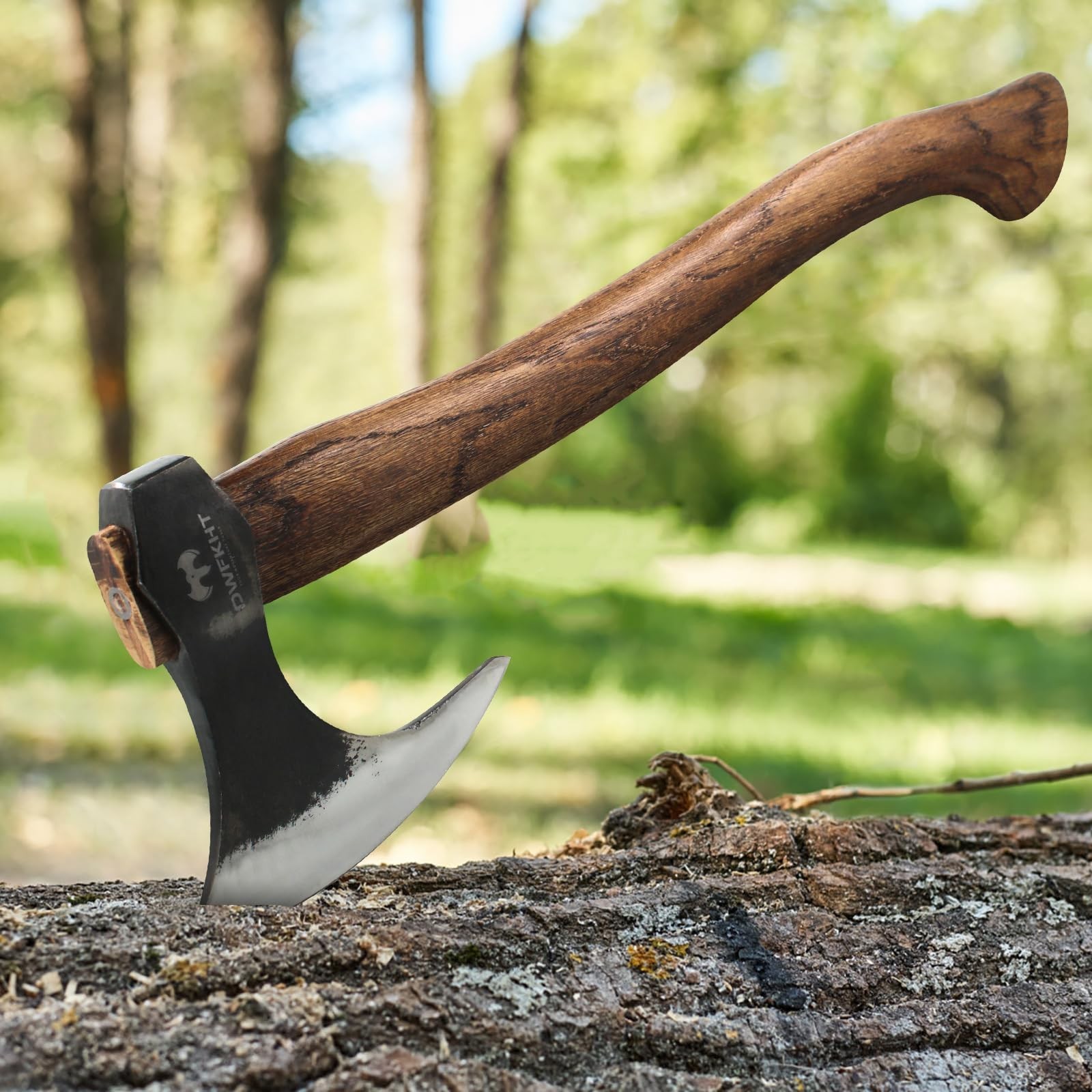 20.5" Viking Axe, Hand-Forged High Carbon Steel Tomahawk Axe, Viking Bearded ...