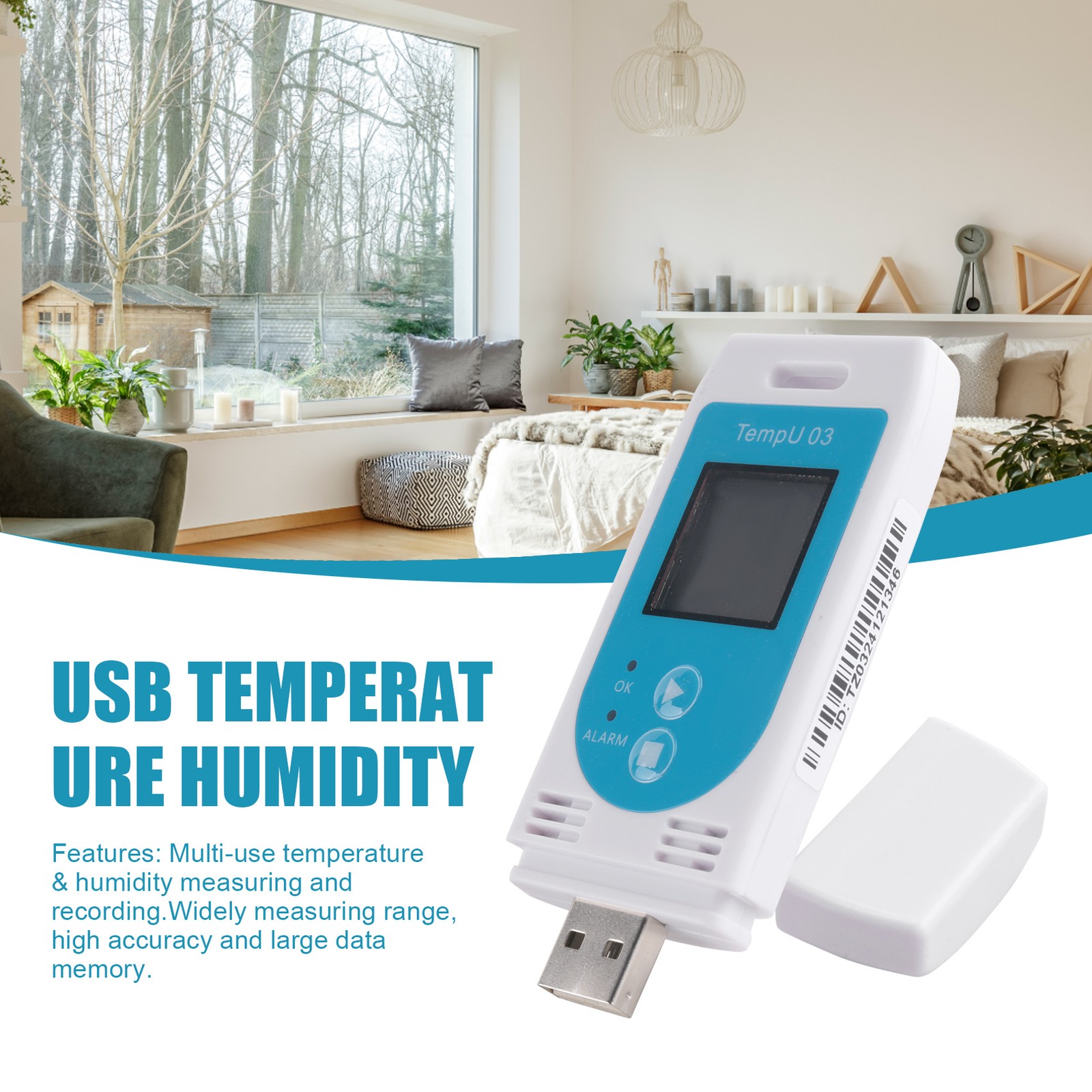 TempU 03 USB Temperature and Humidity Data Logger, Reuse1436