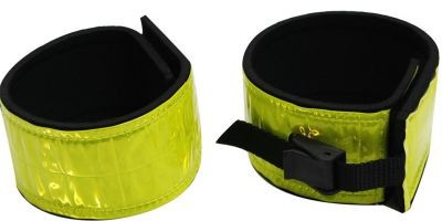 Showman Reflective Yellow Vinyl Neoprene Leg Bands