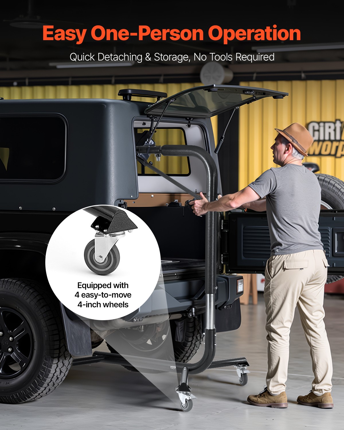 VEVOR Hard Top Removal Lift for Jeep Wranglers YJ TJ JK JL & 4XE Ford Bronco