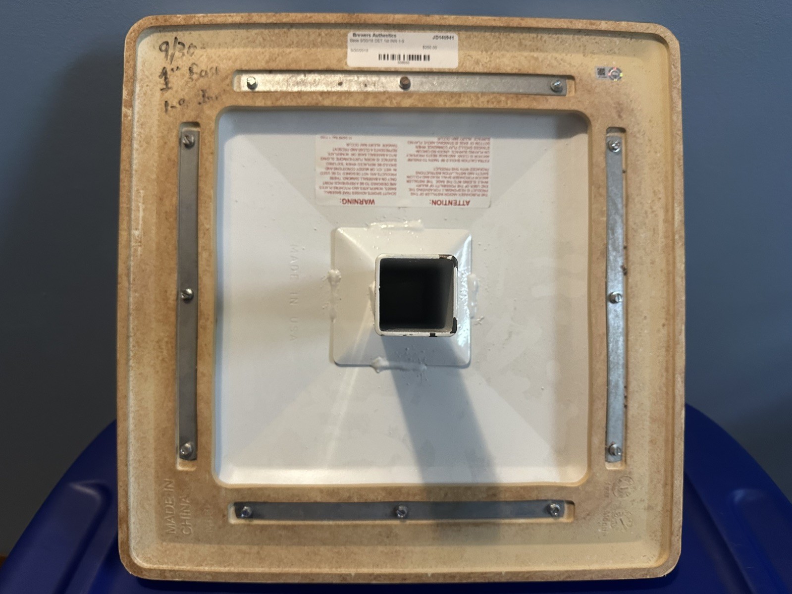 Milwaukee Brewers Game Used Base vs Detroit Tigers 1st Base: INN 1-9 9/30/18 MLB